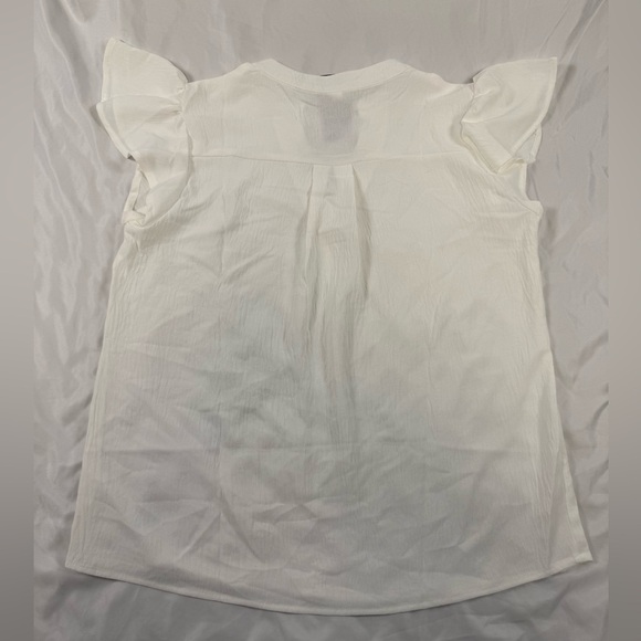 Elegant White Ruffle Sleeve Blouse - Picture 7 of 12